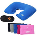 Travel Pillow Set/W Earplugs and Eye Mask